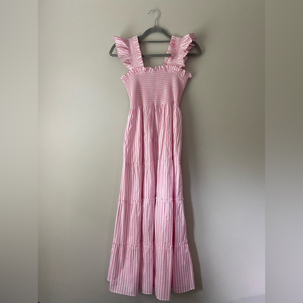 Hill House Home Bubblegum Pink Striped Ellie Nap Dress, Size Small, EUC.